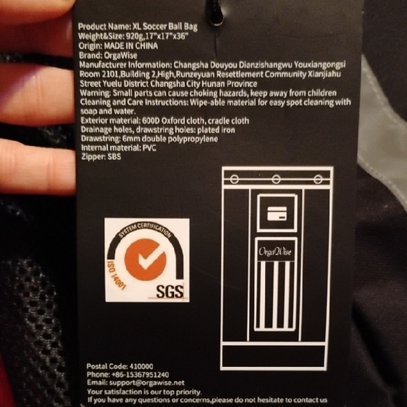 Orgawise XL Soccer Ball Storage Bag, New With Tags - Picture 3 of 8